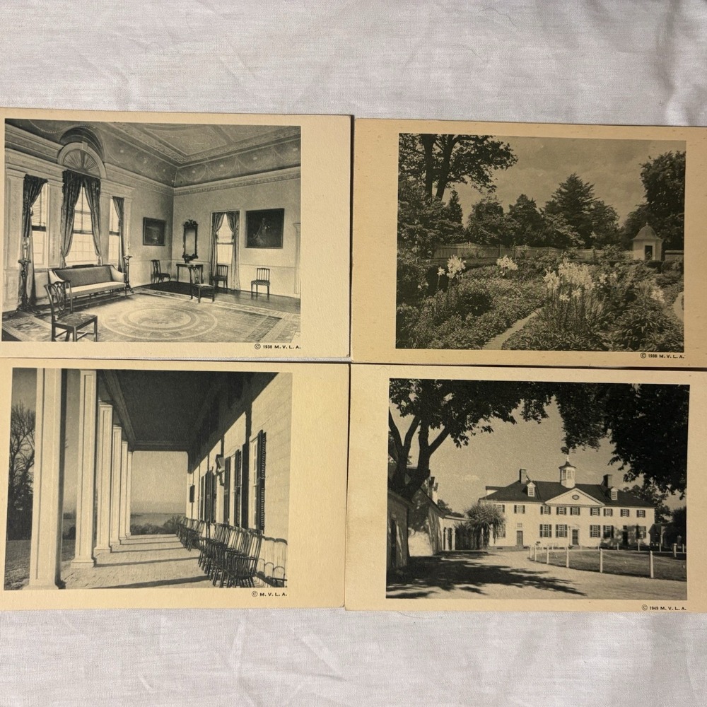 1949 Mount Vernon Postcards Set of 10 George Washington MVLA Historic Views - Picture 2 of 8